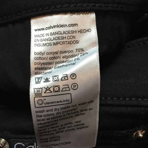 NWT Calvin Klein Mens Classic Black Jeans  36W 34L - Picture 8 of 10